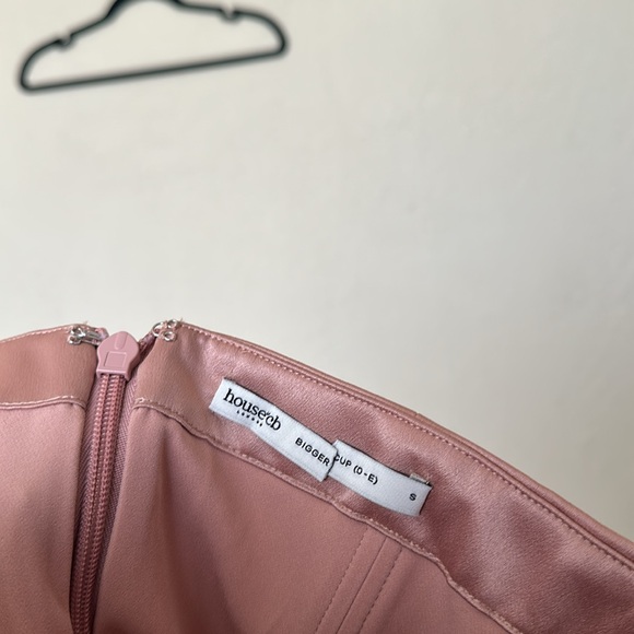 HOUSE OF CB S D-DD‎  'Adrienne' Blush Satin Strapless Gown NWOT - Picture 7 of 14